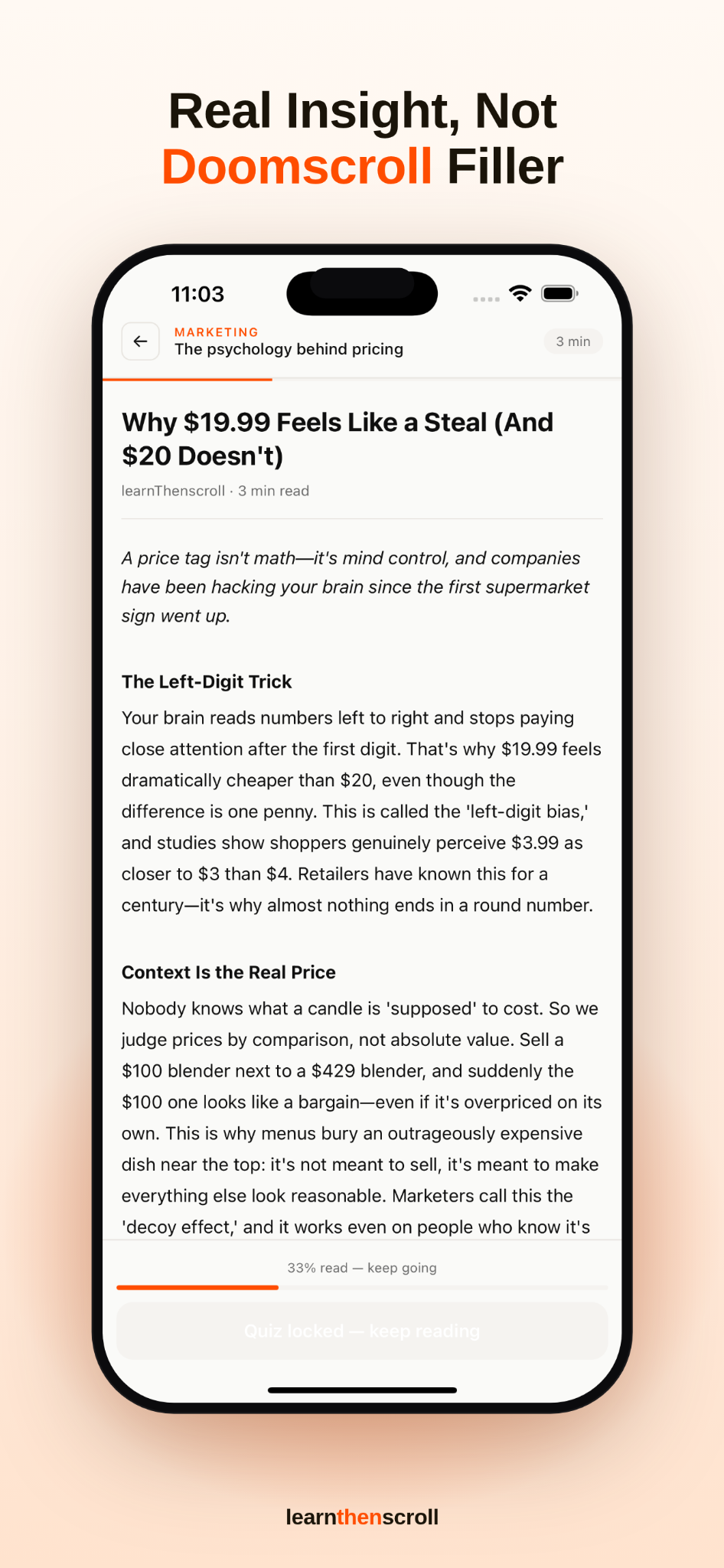 Read a short LearnThenScroll lesson